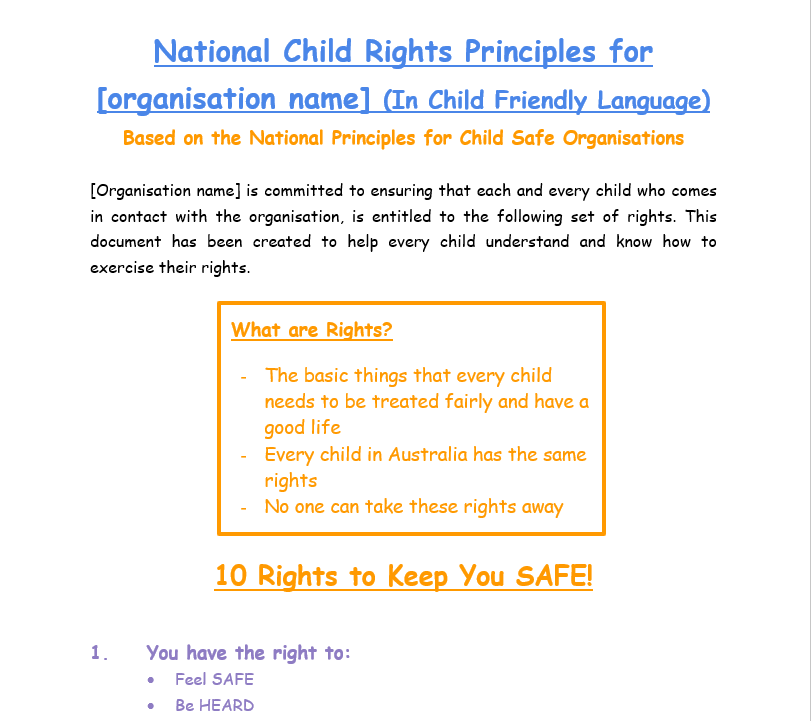 Child friendly english resource example.